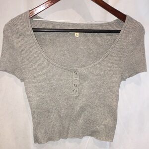 LA Hearts Ribbed Crop Top | Size M